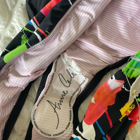 Anne Cole Floral Black Bikini Bottom - Picture 5 of 8